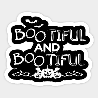 Boo-Tiful and Boo-Tiful - Halloween Humor Sticker